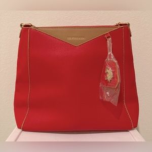 NWOT U.S. POLO ASSN. red purse | tote